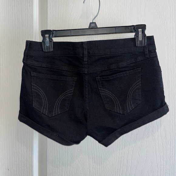 Hollister Low Rise Denim Short Shorts Black Size 1 W25 - Picture 2 of 3